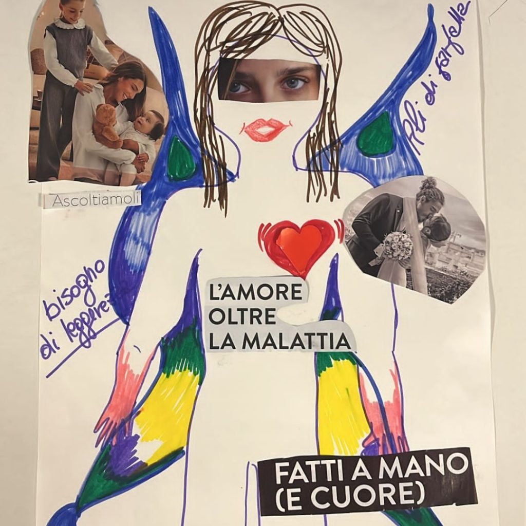 collage creato da uno dei genitori che partecipano al progetto gratuito di Contesto per genitori di minori con disabilit&agrave;